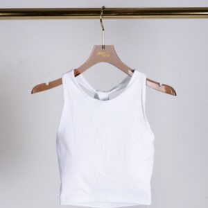 White PS Crossed Back Tank